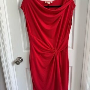 Michael Kors Red Draped Dress